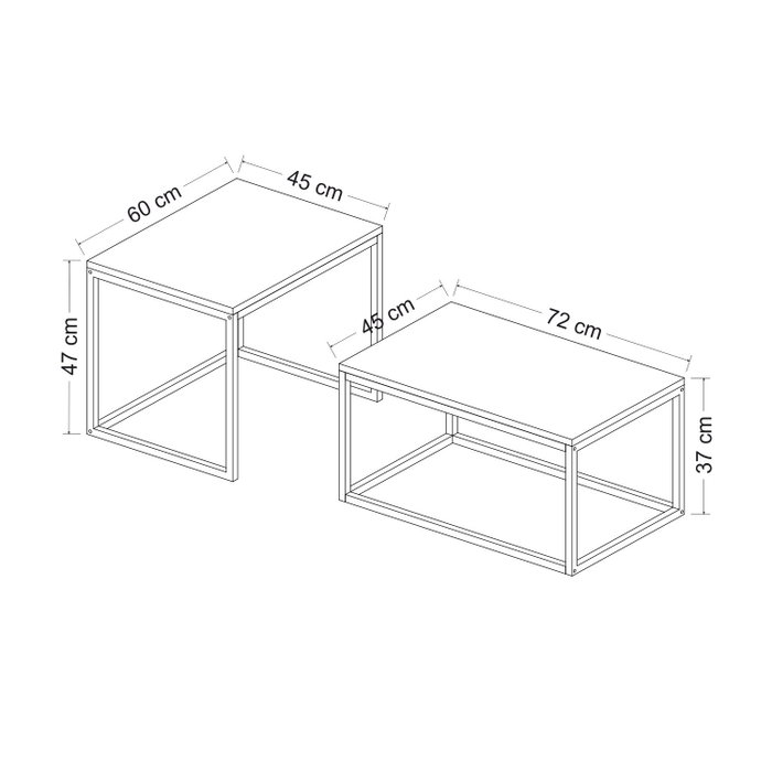 Aucune Mesa de centro LEKA Rectangular Antracita